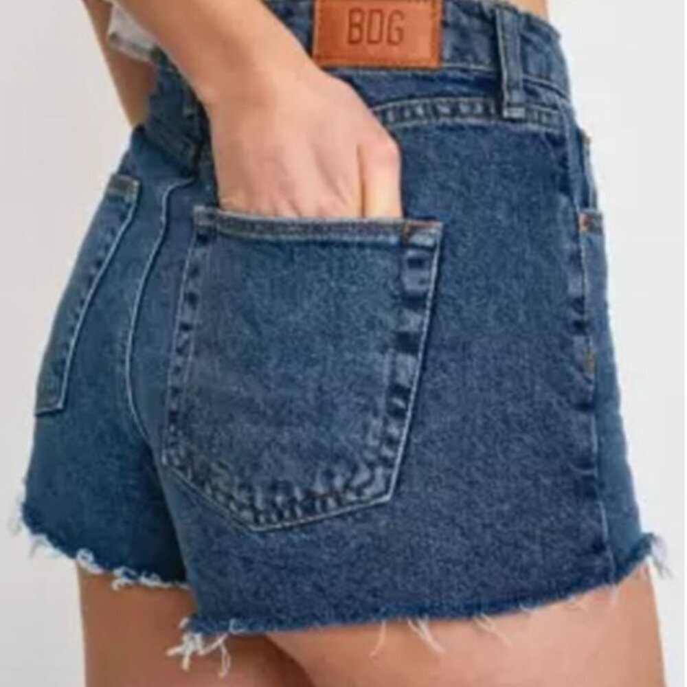 Urban Outfitters BDG High-Rise Cowboy Jean Shorts, Dark Wash, Size 26